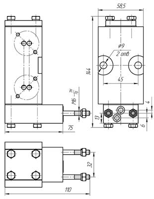 Рис.1. Габаритный чертеж вентиля 1VTS2