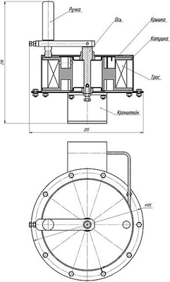 Рис.1. Габаритный чертеж барабана заземления БЗЗ-15.02