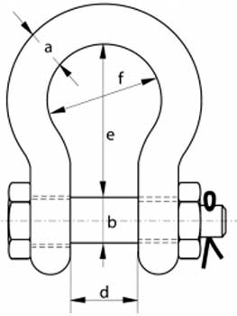 Рис.1.Схема скобы такелажной G-3163